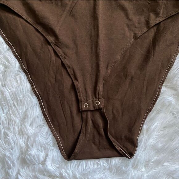 Fashion Nova Bodysuit Brown New One Piece Womens Size 3X - Picture 3 of 8